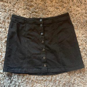 Black Denim Skirt